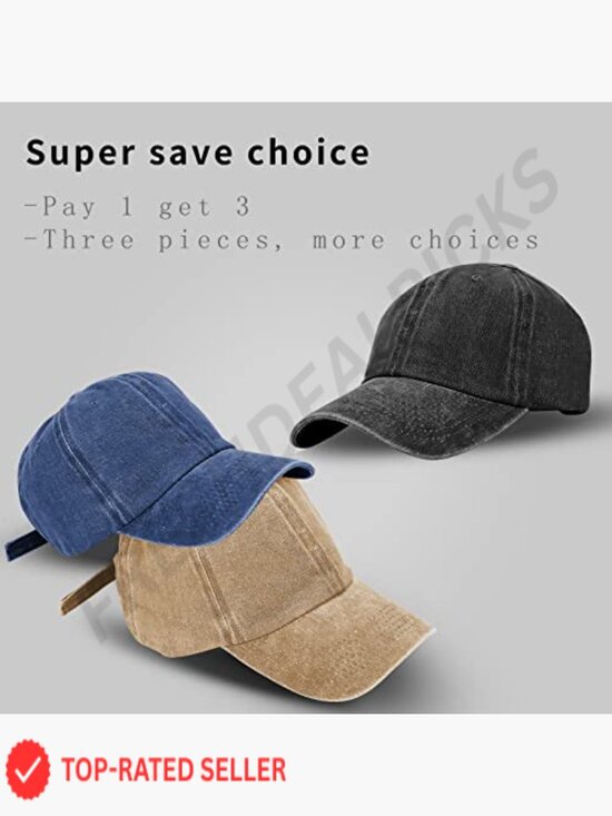 Unisex Vintage Washed Distressed Baseball Cap, Retro Adjustable Dad Hat for Men main image 7